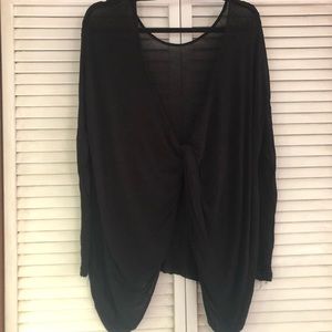 Light weight knit open back top